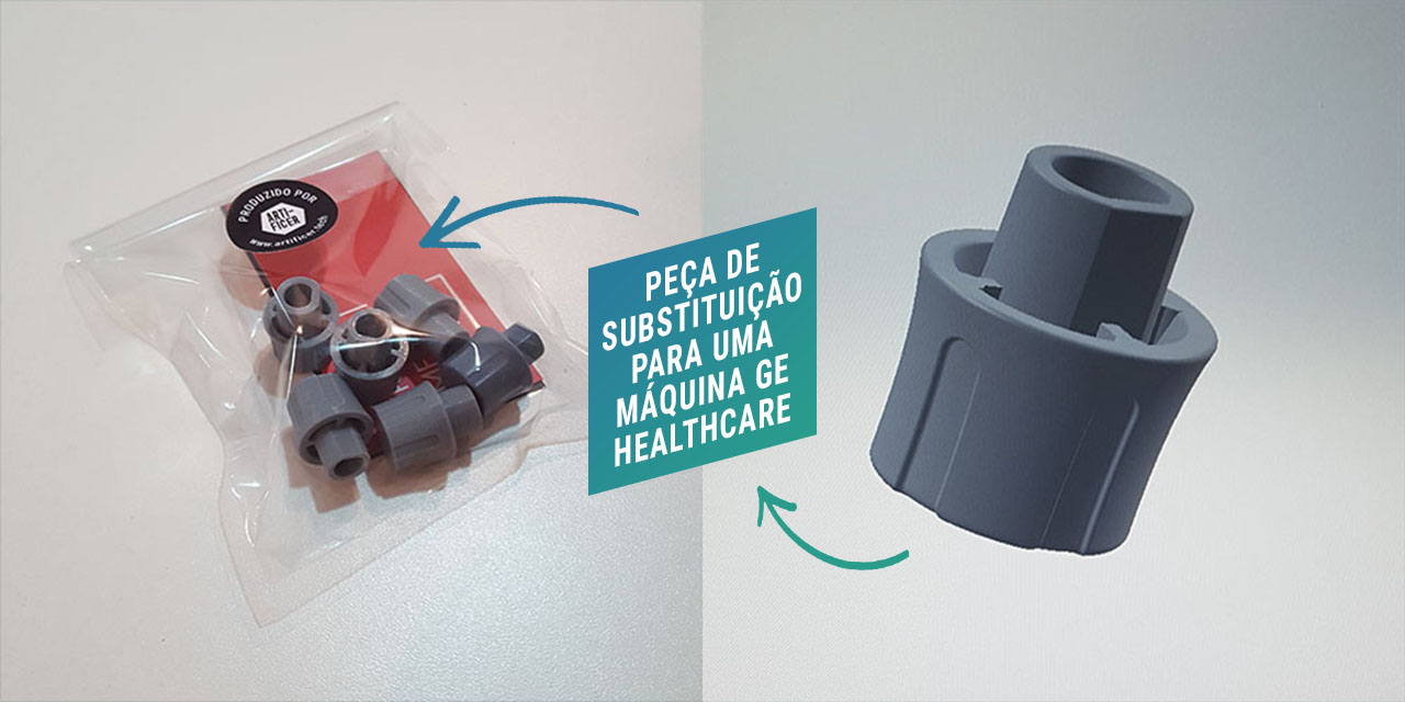 Fotos do projeto da Artificer de peças de reposição para um equipamento médico